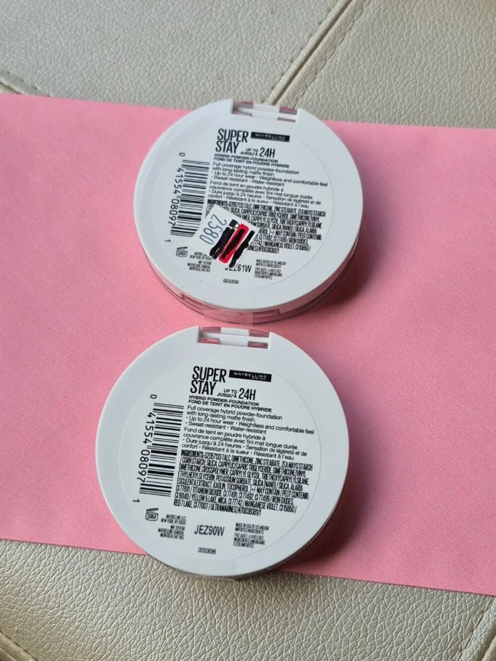 Two Maybelline New York Super Stay 24H Foundation Powders BRAND NEW SEALED 128